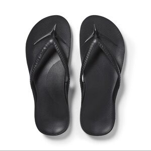 Arch Support Black Flip Flops